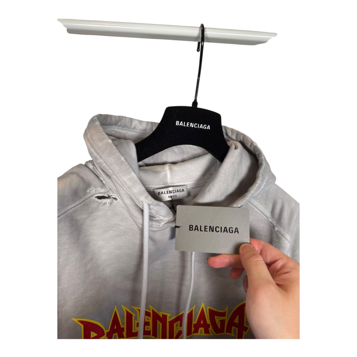 Balenciaga Distressed Metal Hoodie