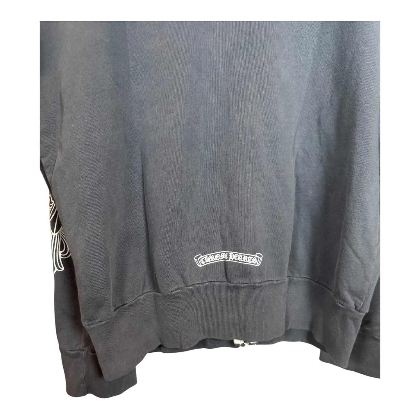 Chrome Hearts Floral Horseshoe Zip-Up Hoodie