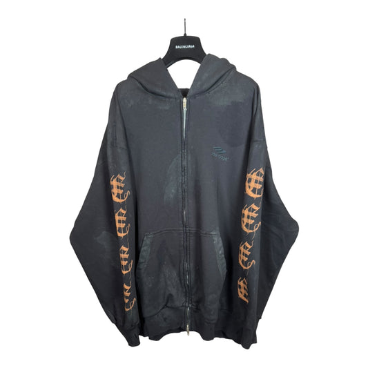 Balenciaga Heavy Metal Zip-Up Hoodie