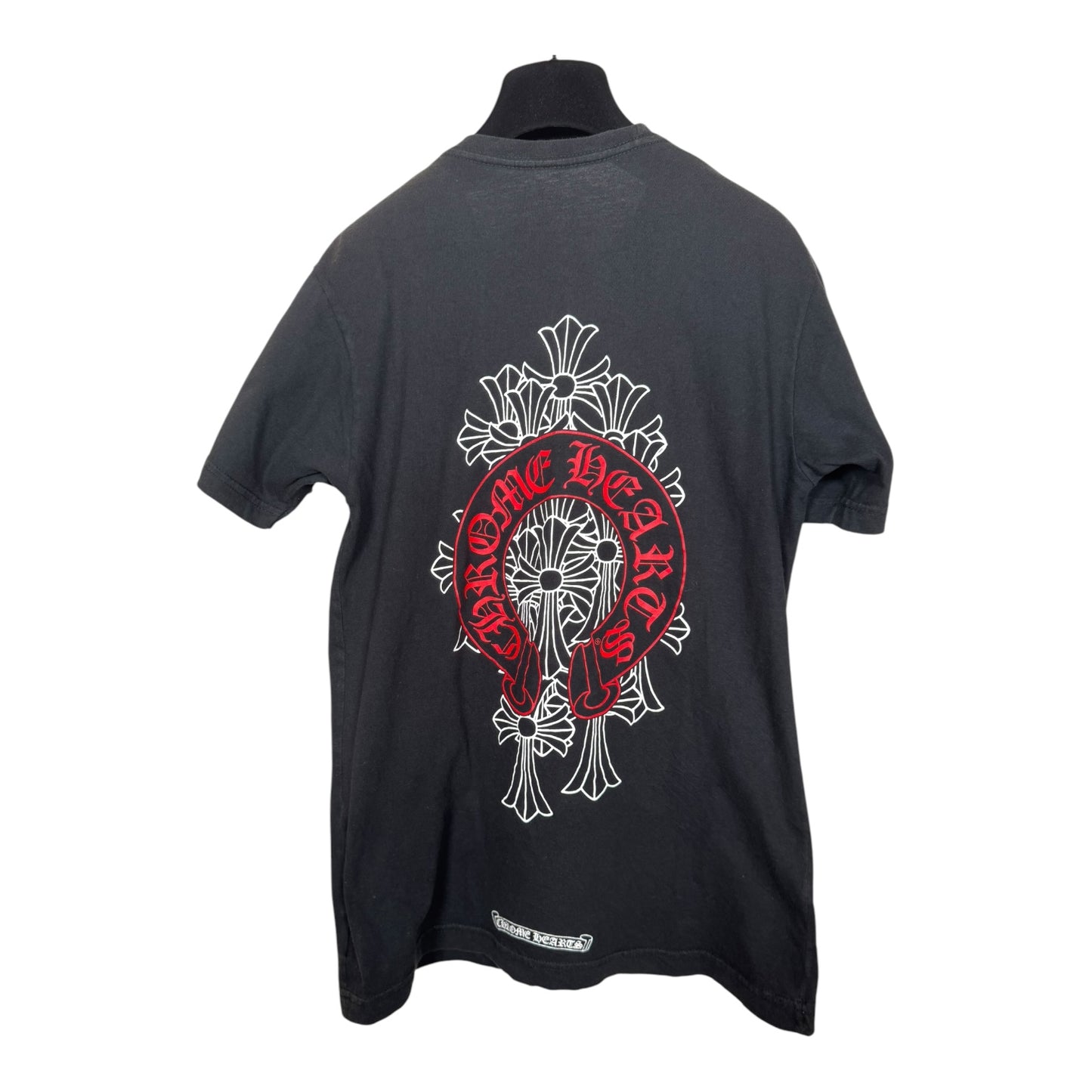 Chrome Hearts Red Horseshoe Pocket T-Shirt