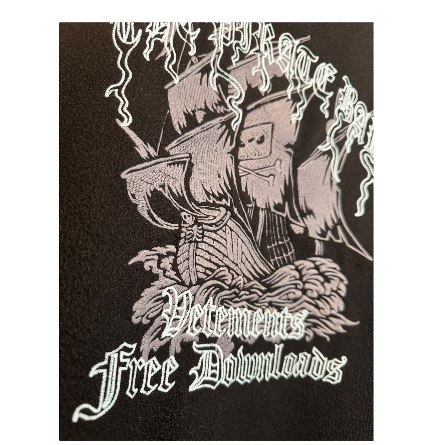 Vetements Pirate Bay Zip-Up Fleece