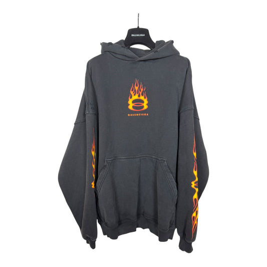 Balenciaga Distressed Flames Unity Hoodie