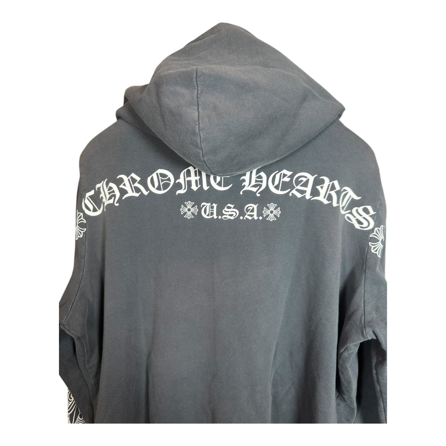 Chrome Hearts Floral Horseshoe Zip-Up Hoodie