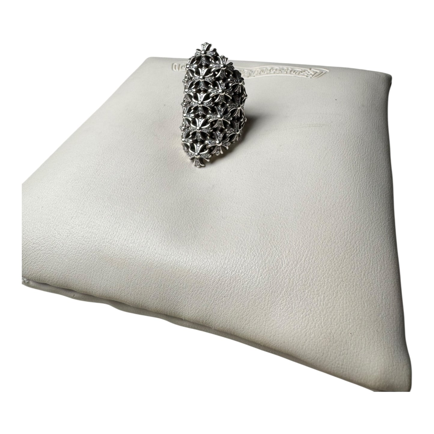 Chrome Hearts Diamond Chain Maille Ring