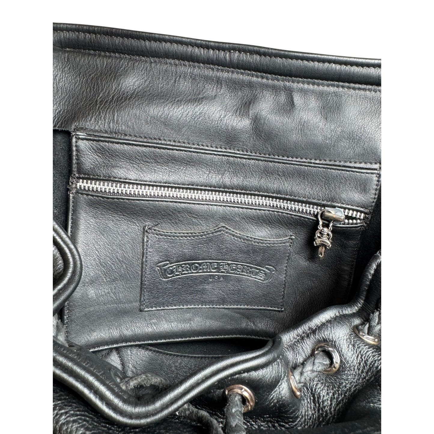 Chrome Hearts Fleur Gunslinger Leather Backpack