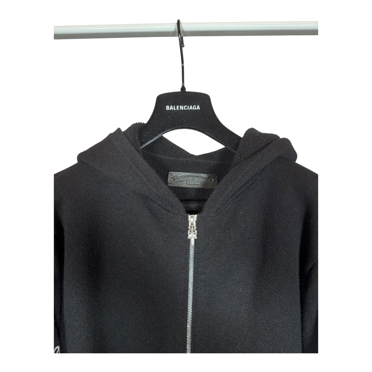 Chrome Hearts Life Sentence Cashmere Zip-Up Hoodie
