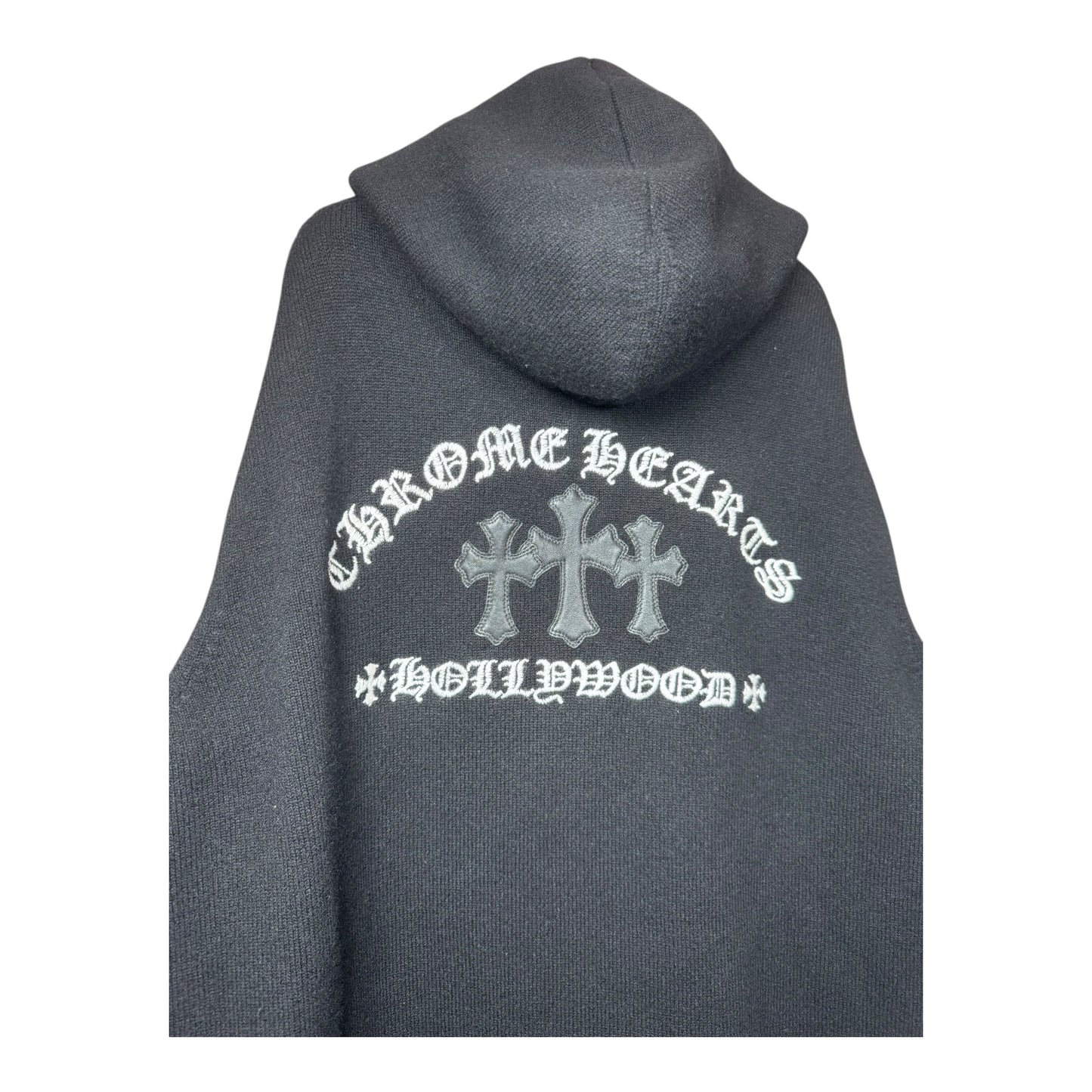 Chrome Hearts Cashmere Triple Cross Zip-Up Hoodie
