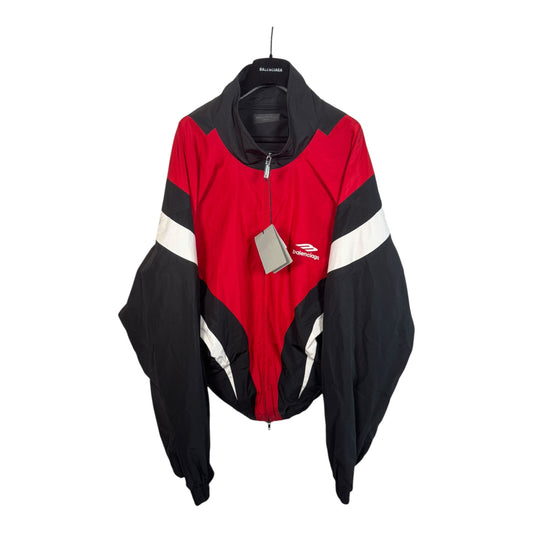Balenciaga 3B Sports Icon Logo Off Shoulder Track Jacket