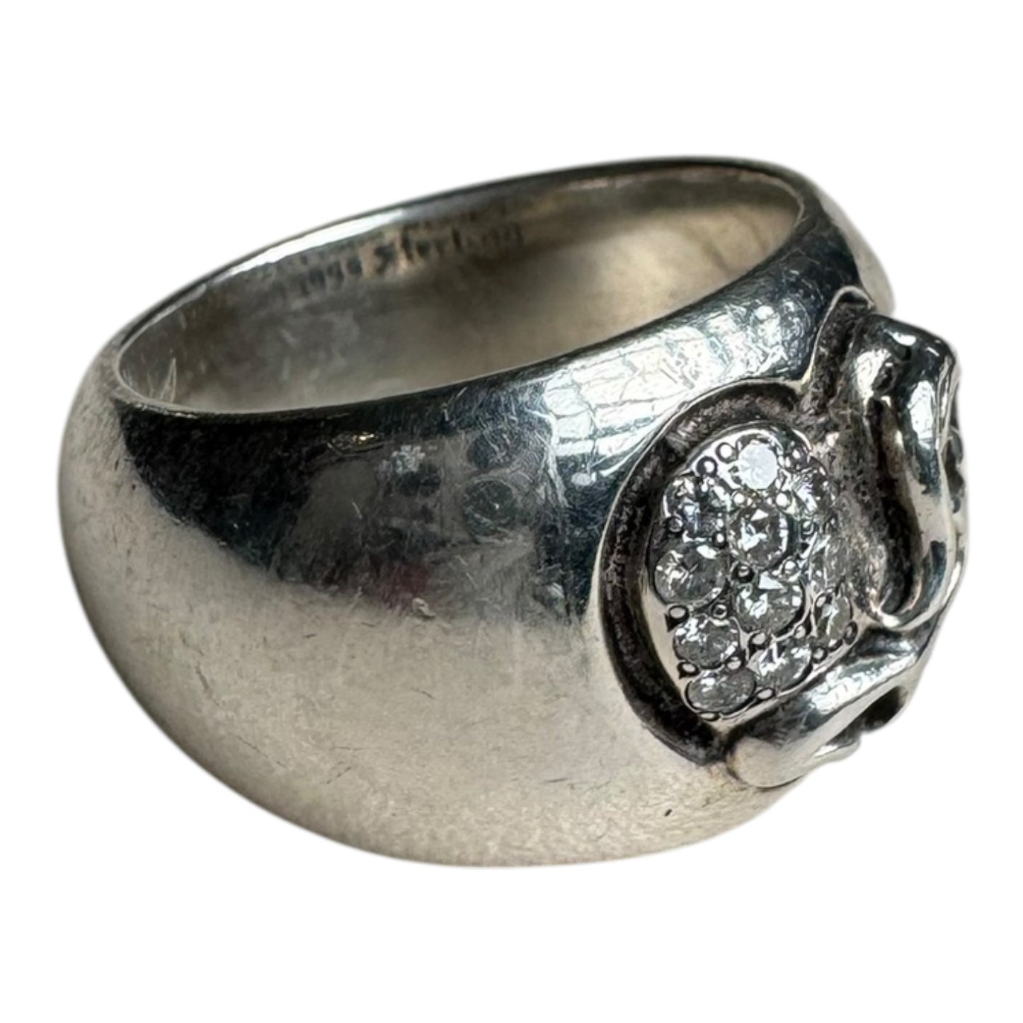 Chrome Hearts Pave Heart Ring