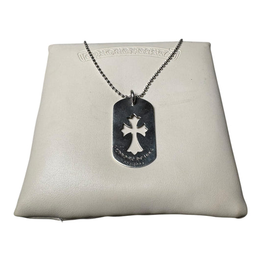 Chrome Hearts Cross Cutout Dog Tag