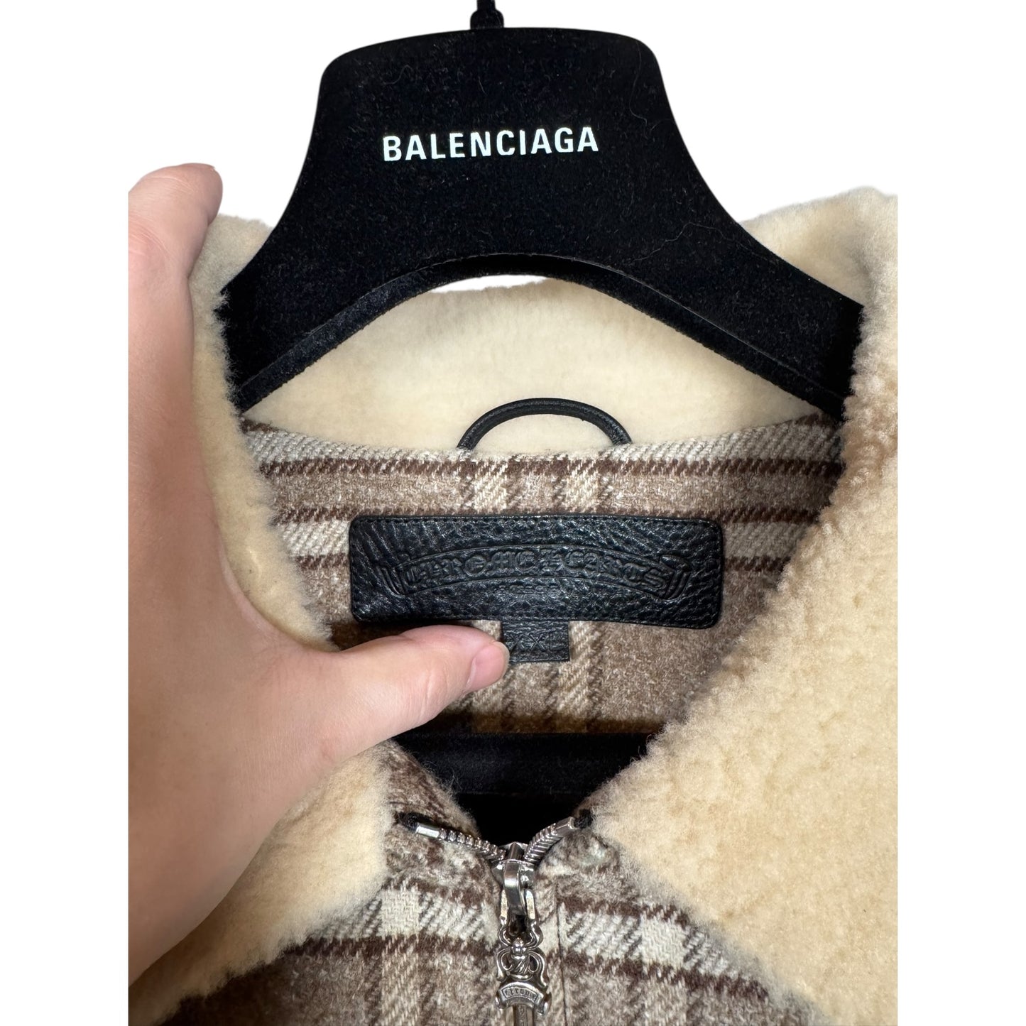 Chrome Hearts Sherpa Flannel Work Jacket