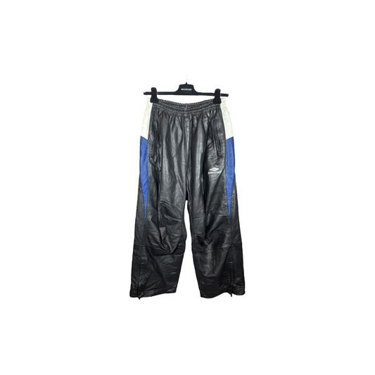 Balenciaga Leather 3B Tracksuit Pants