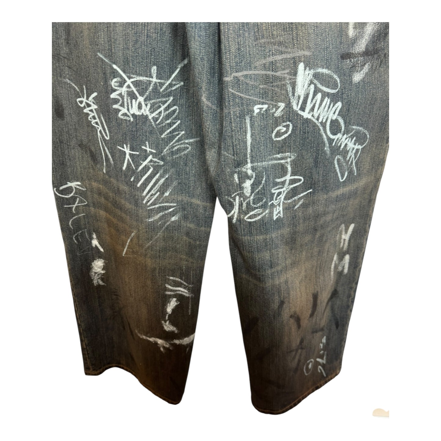 Balenciaga Mudwash Graffiti Baggy Denim