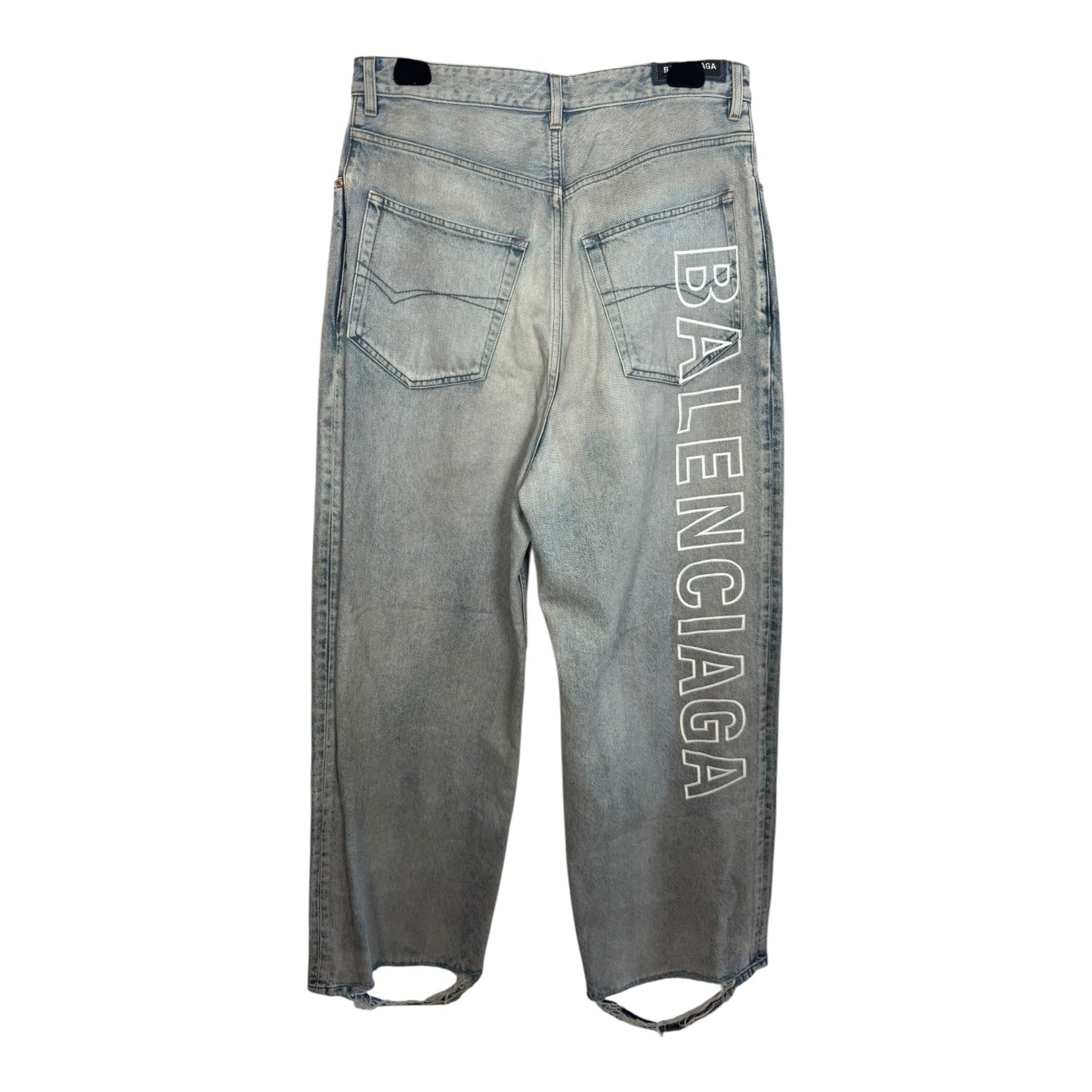 Balenciaga Baggy Outline Logo Denim