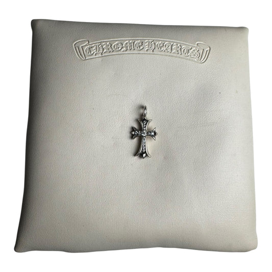 Chrome Hearts Pave Tiny CH Cross Pendant