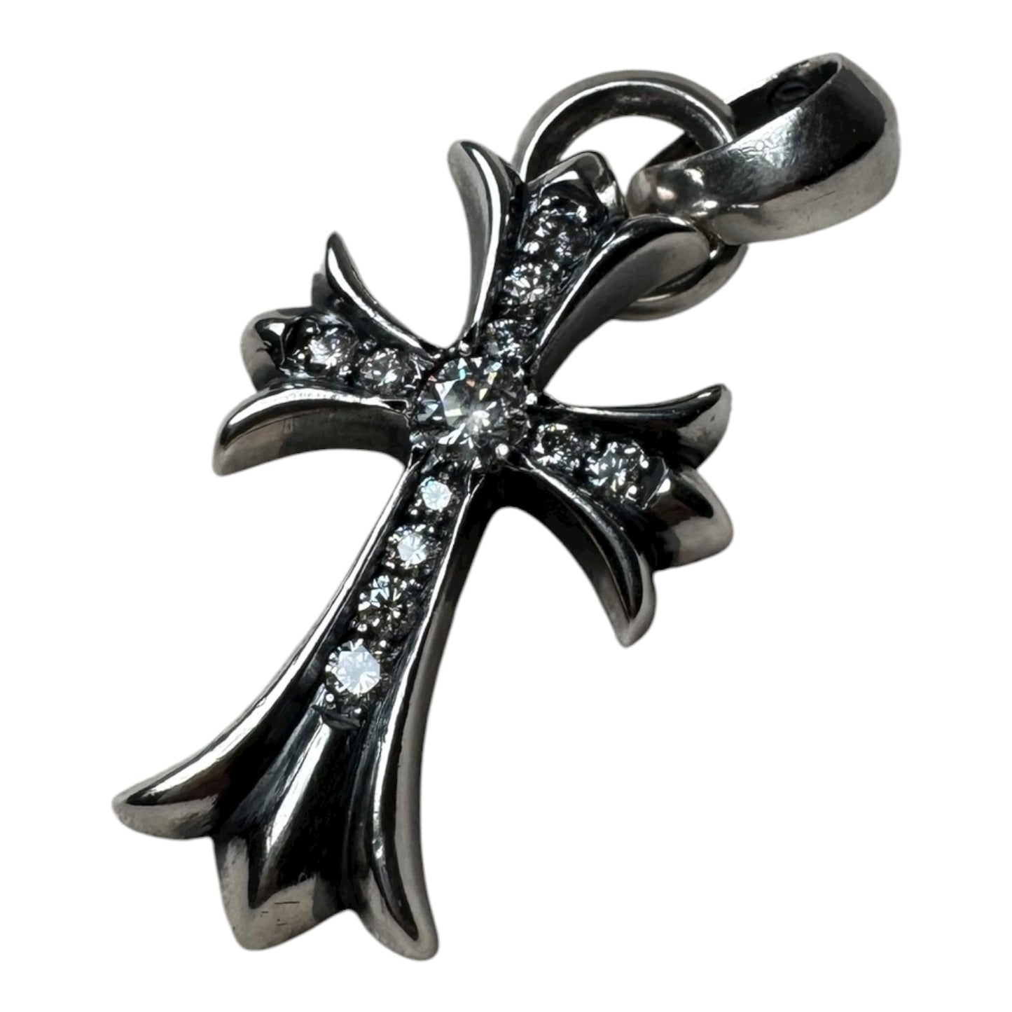 Chrome Hearts Pave CH Cross Pendant