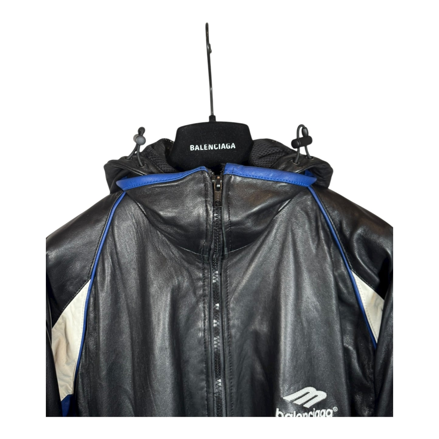 Balenciaga Leather 3B Tracksuit Jacket