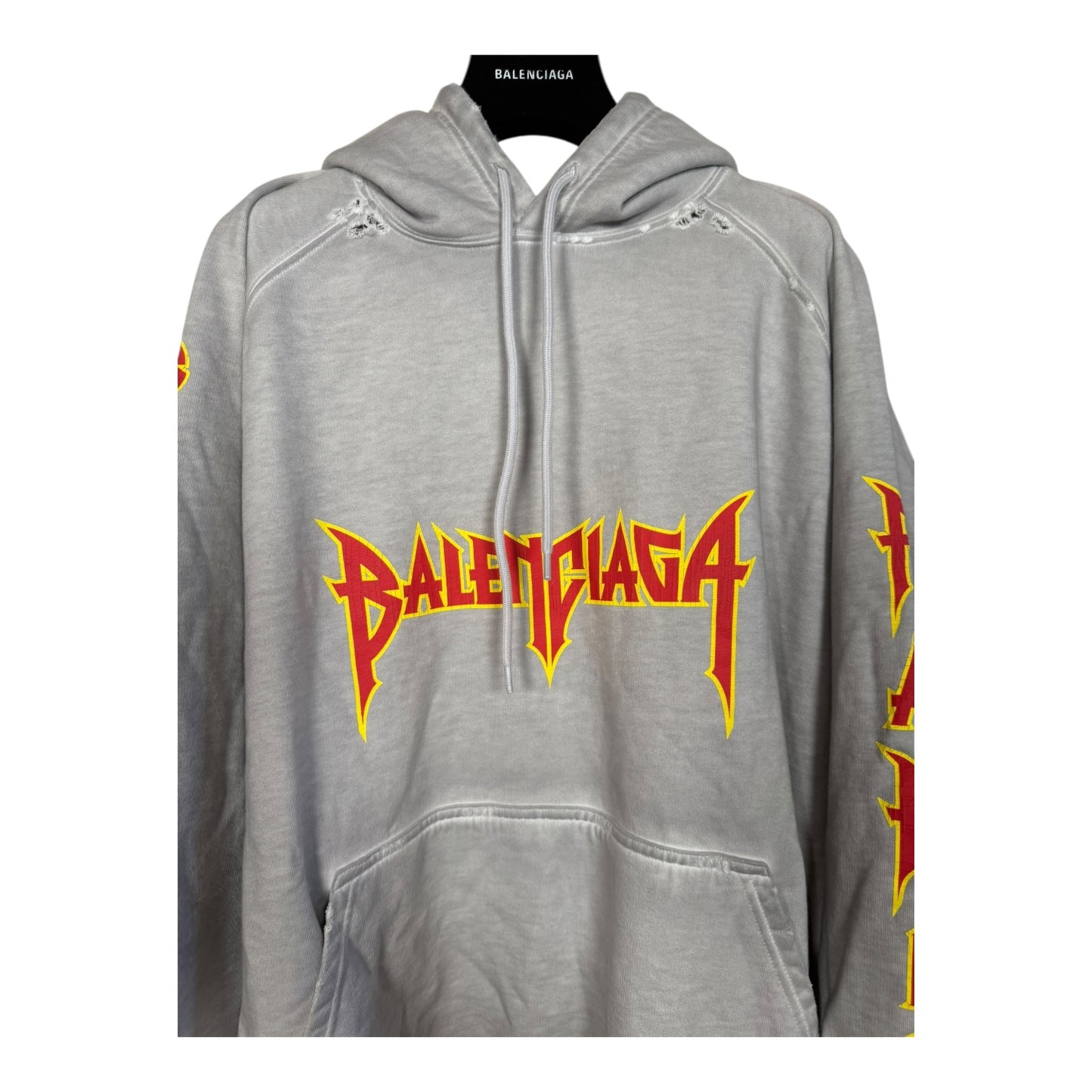Balenciaga Distressed Metal Hoodie