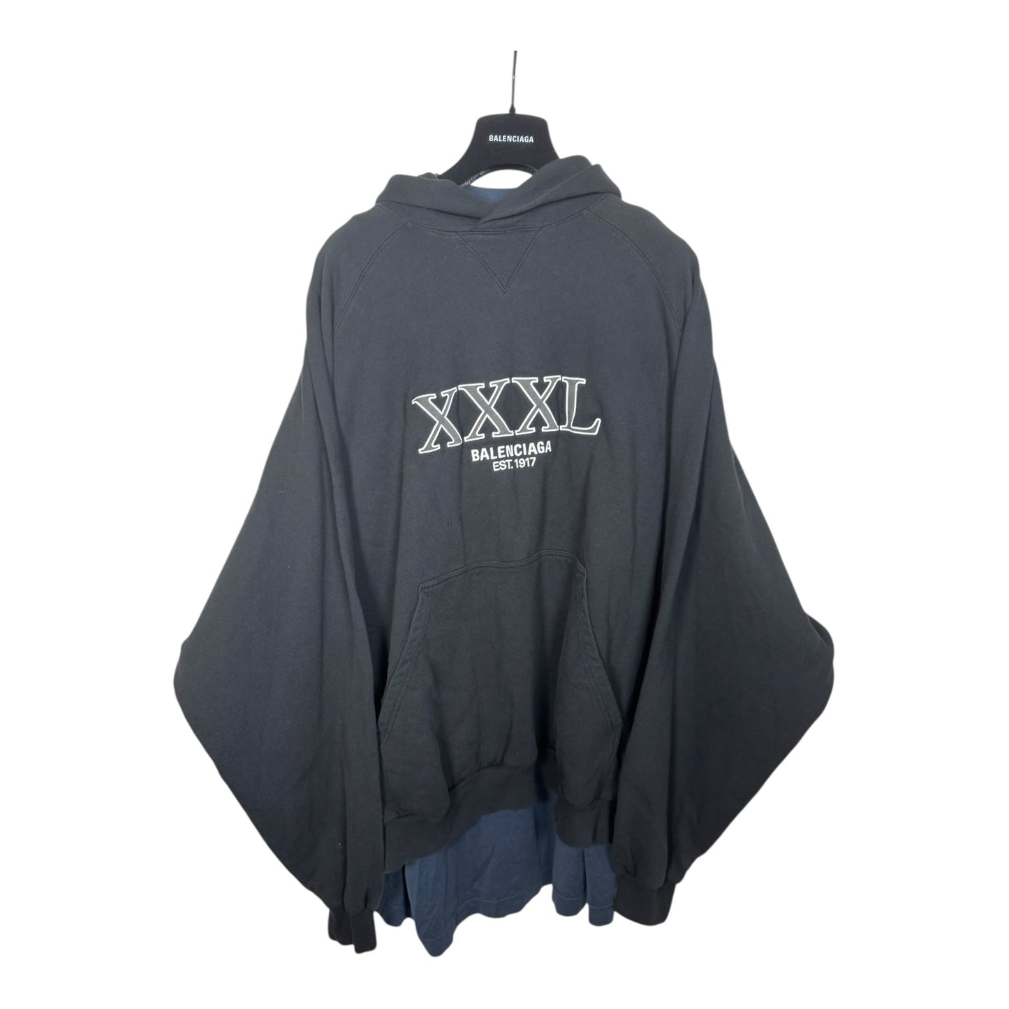 Balenciaga Layered XXXL Embroidered Hoodie