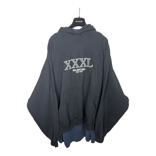 Balenciaga Layered XXXL Embroidered Hoodie