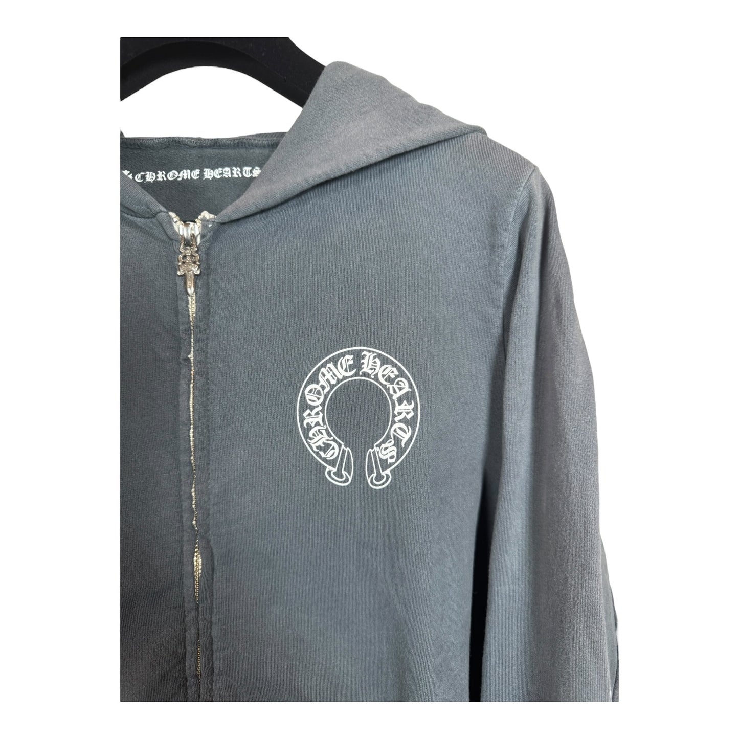 Chrome Hearts Floral Horseshoe Zip-Up Hoodie