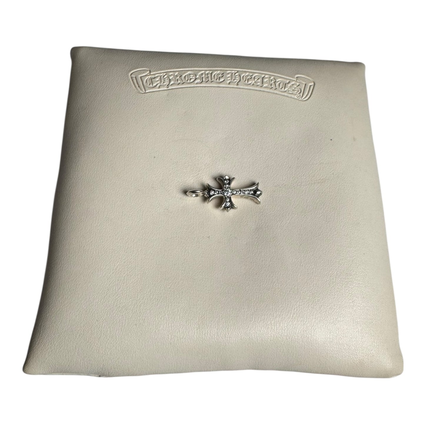 Chrome Hearts Pave Tiny CH Cross Pendant