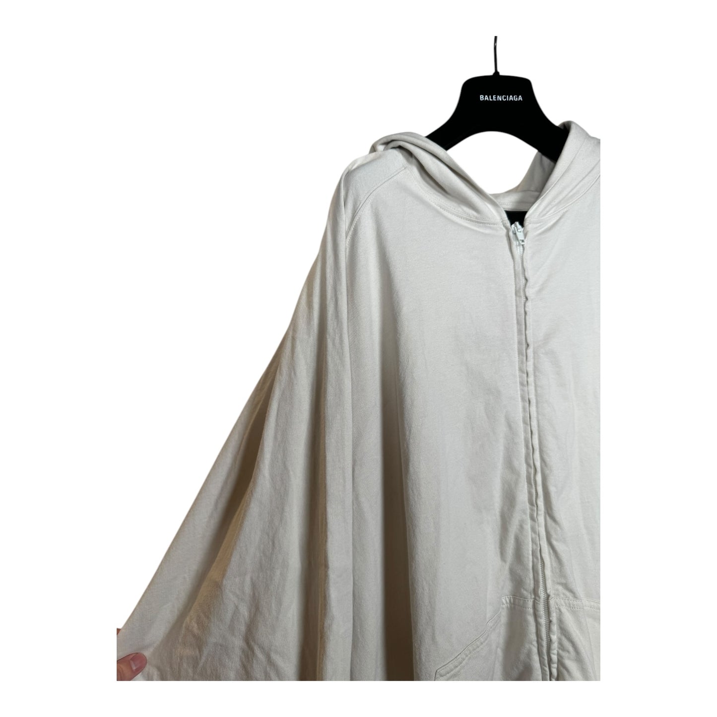 Balenciaga Sample Sporty B Zip-Up Hoodie