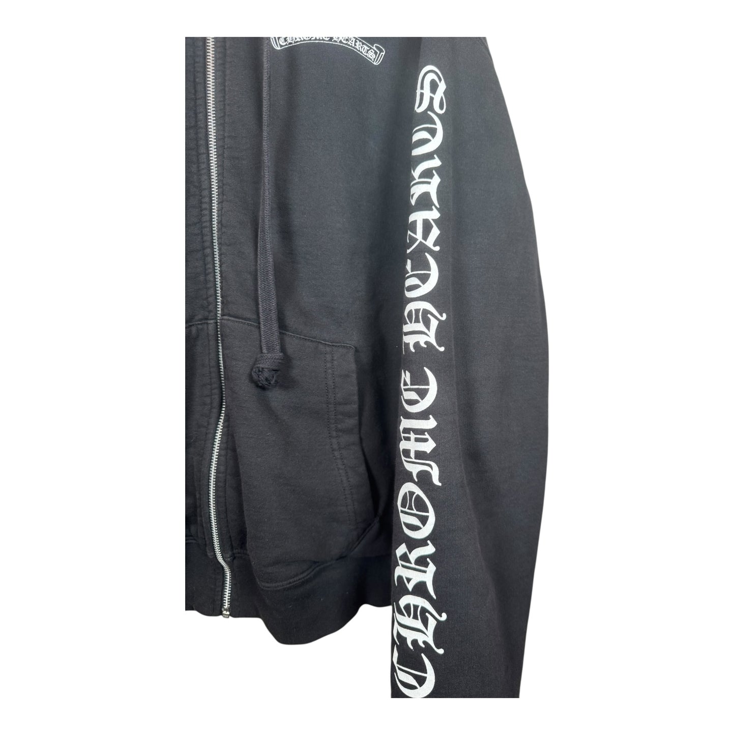 Chrome Hearts Scroll Logo Thermal Zip-Up Hoodie