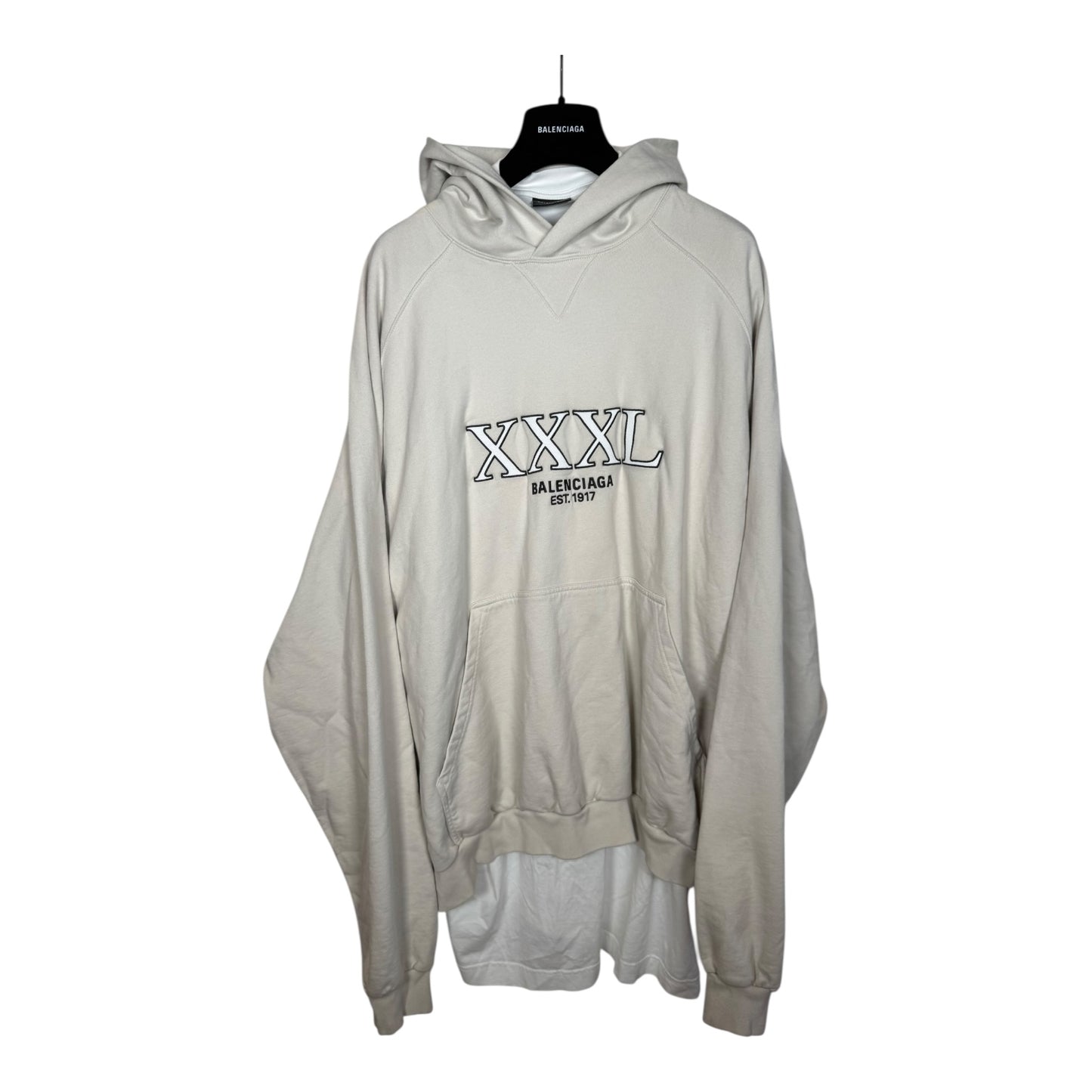 Balenciaga XXXL Layered Embroidered Hoodie