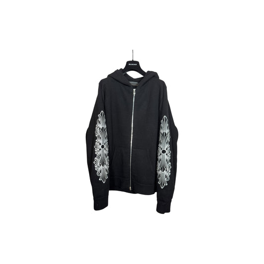 Chrome Hearts Life Sentence Cashmere Zip-Up Hoodie