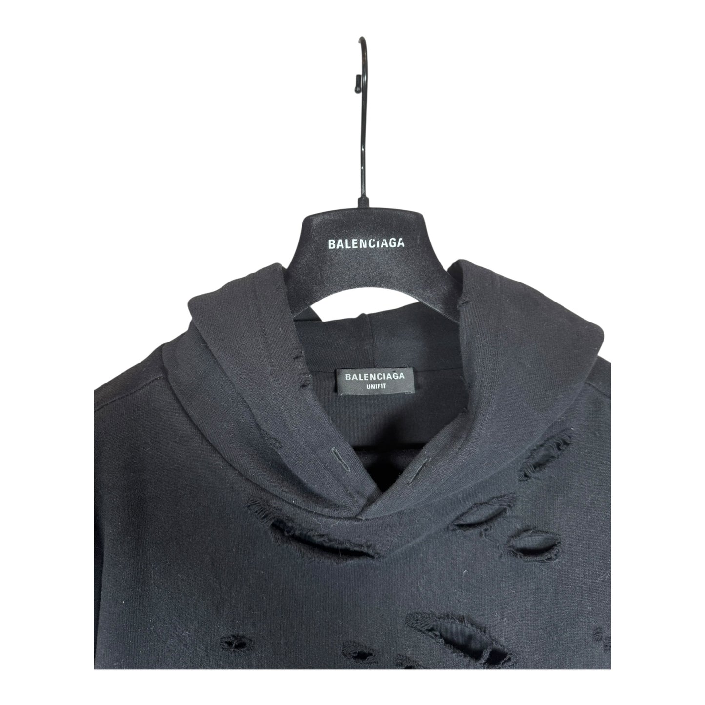 Balenciaga Double Layered Distressed Hoodie