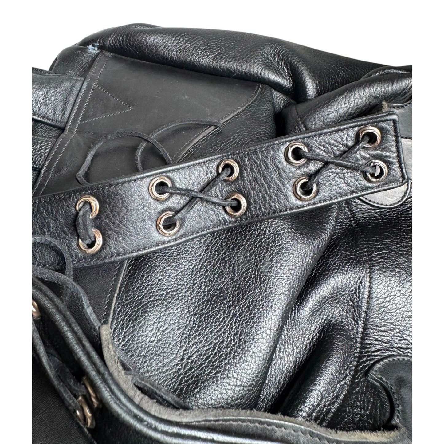 Chrome Hearts Fleur Gunslinger Leather Backpack