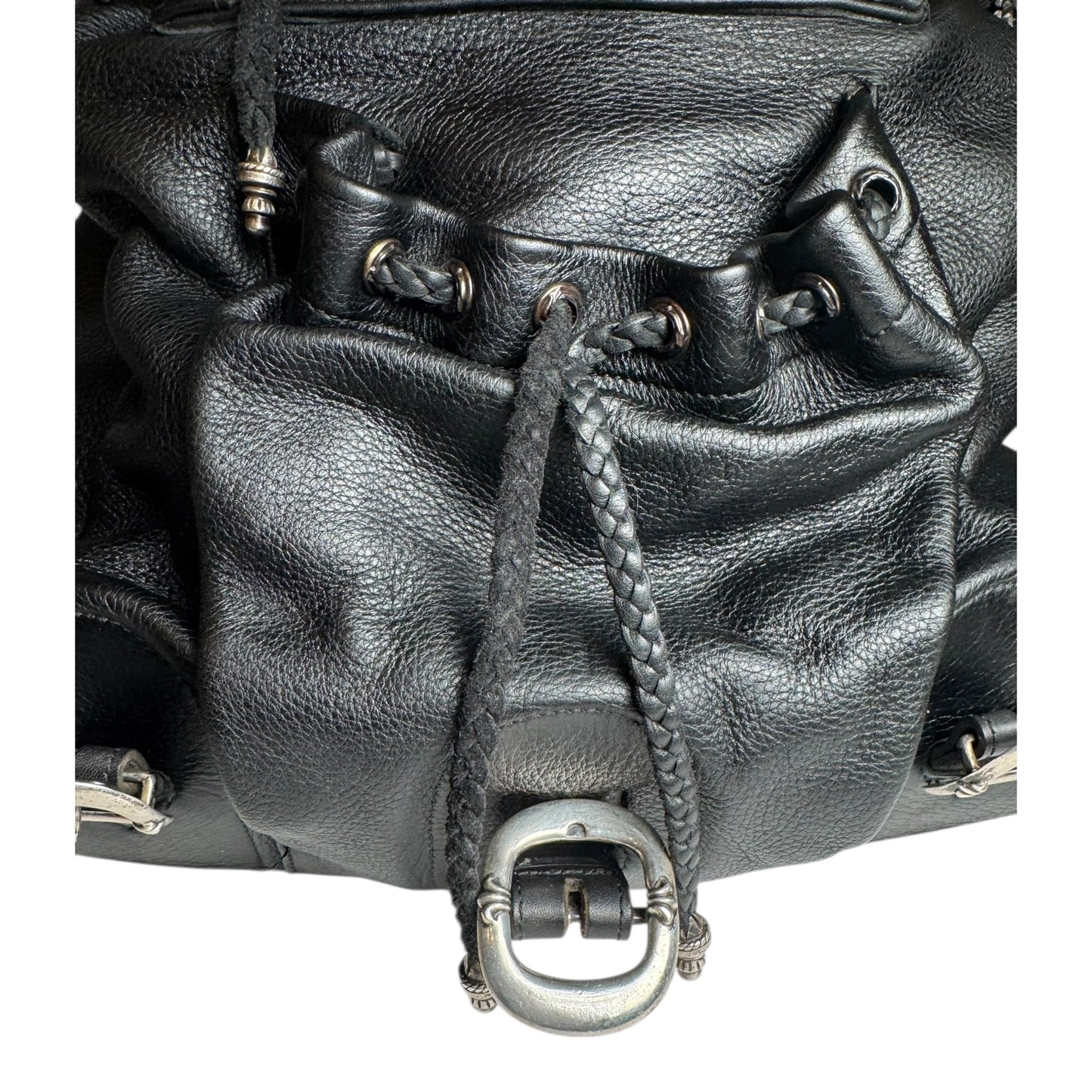Chrome Hearts Fleur Gunslinger Leather Backpack