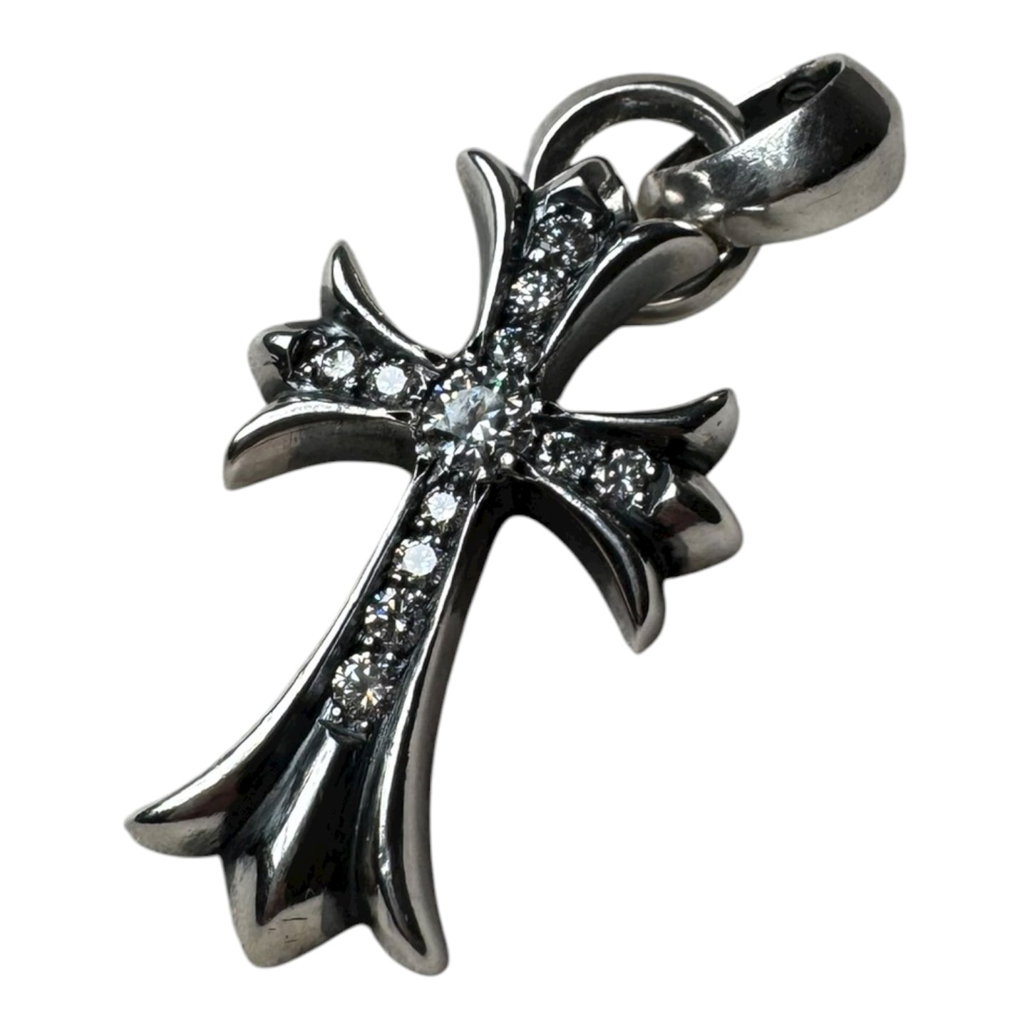 Chrome Hearts Pave CH Cross Pendant