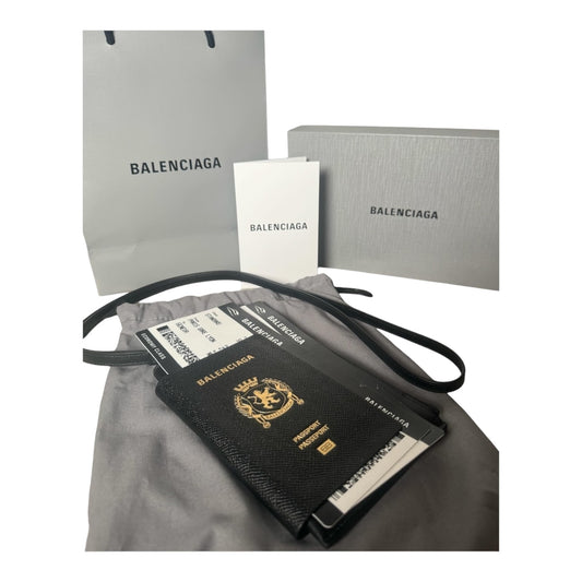 Balenciaga Passport Wallet With Lanyard