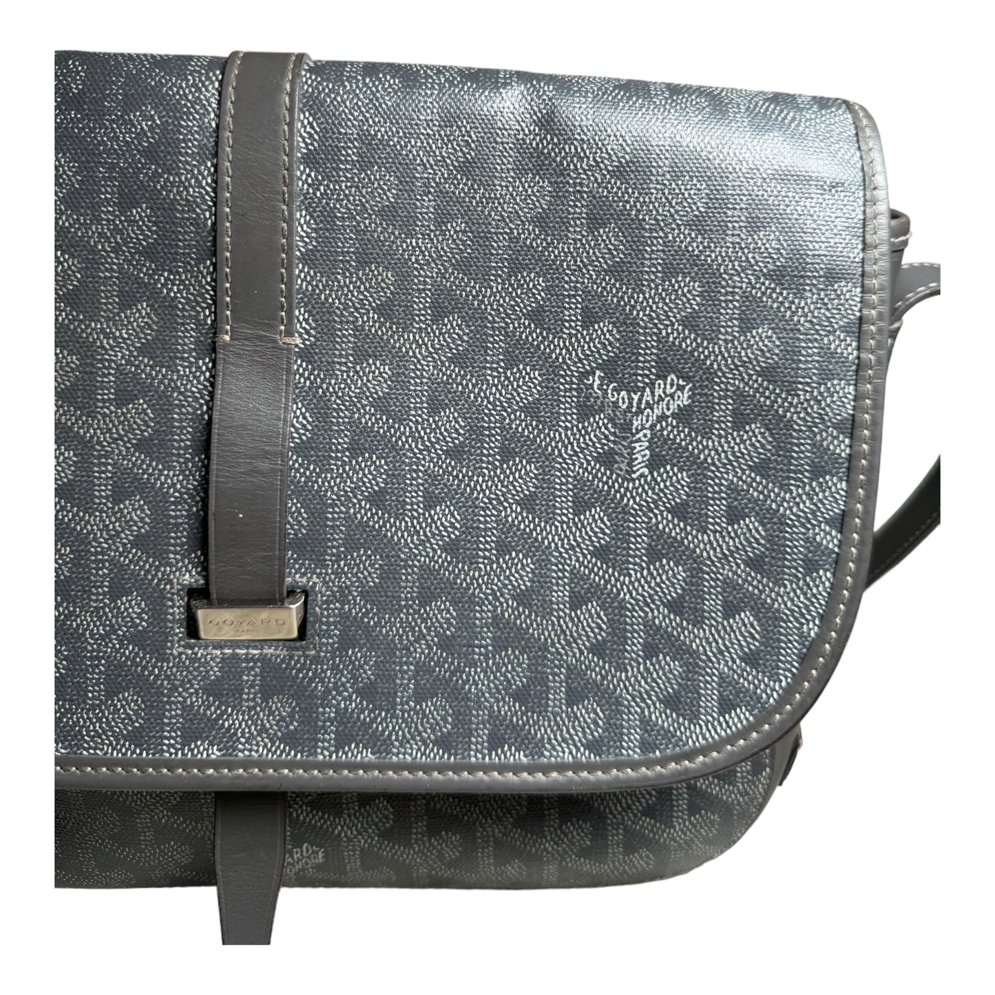 Goyard Belvedere Messenger MM Grey Crossbody Bag