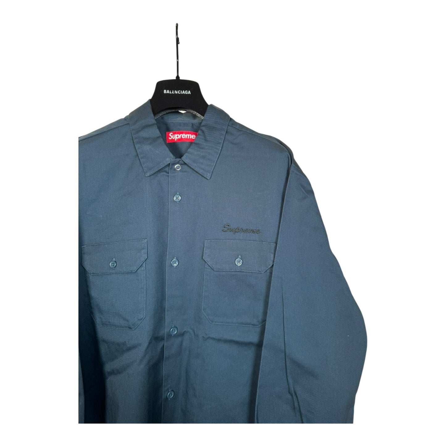 Supreme Snow White Work Shirt Navy