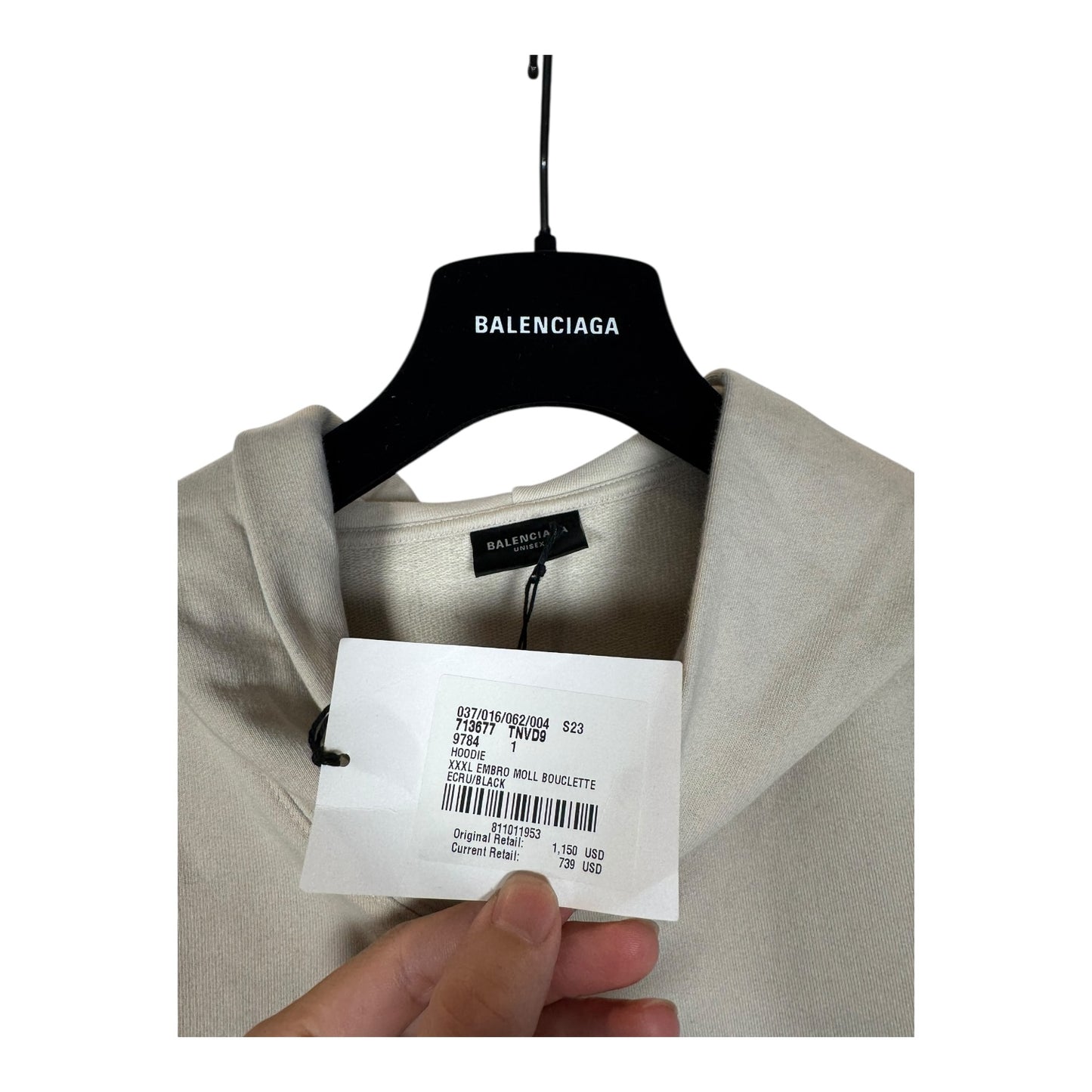 Balenciaga XXXL Embroidered Hoodie