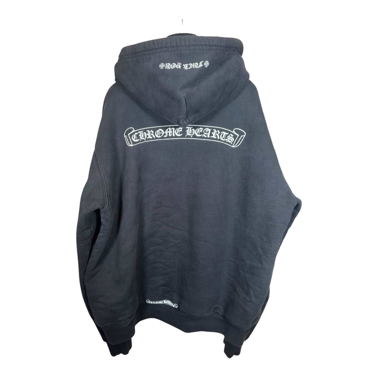 Chrome Hearts Scroll Logo Thermal Zip-Up Hoodie
