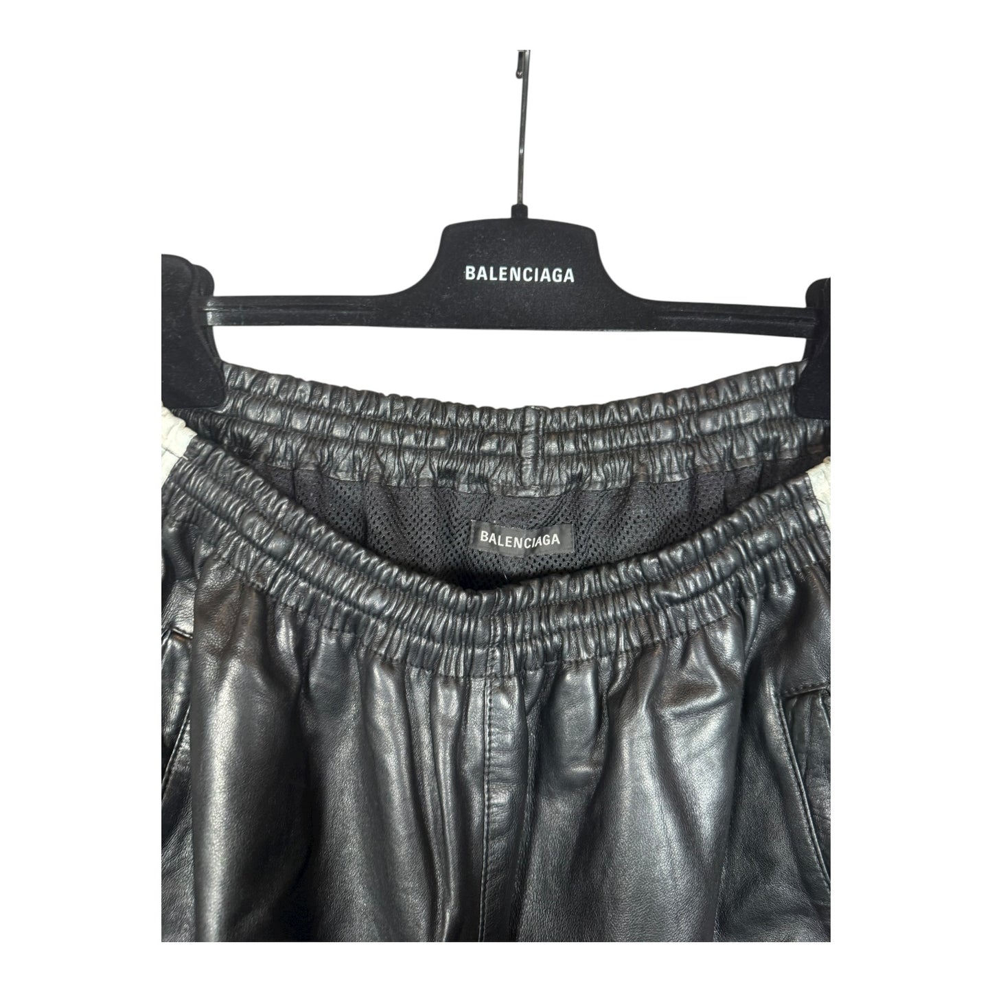 Balenciaga Leather 3B Tracksuit Pants