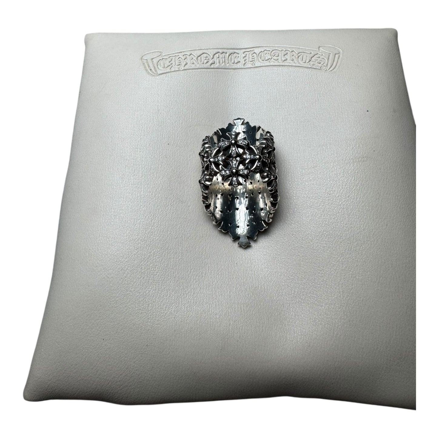 Chrome Hearts Diamond Chain Maille Ring