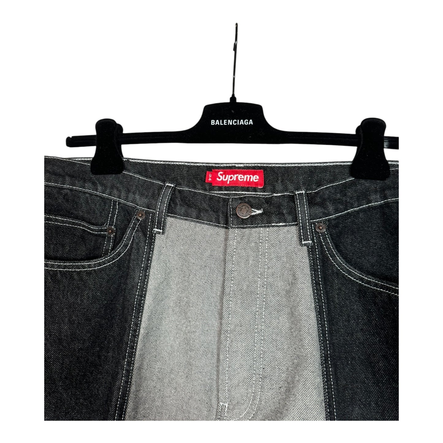 Supreme 2-Tone Paneled Baggy Jean