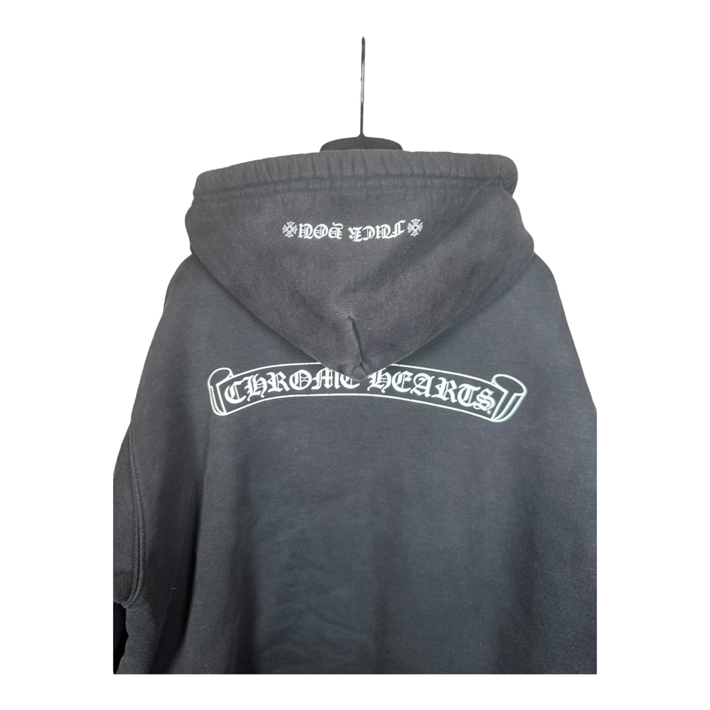 Chrome Hearts Scroll Logo Thermal Zip-Up Hoodie