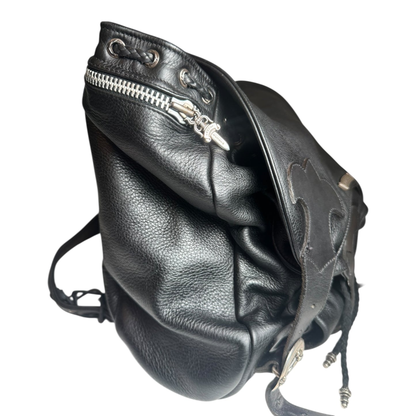 Chrome Hearts Fleur Gunslinger Leather Backpack