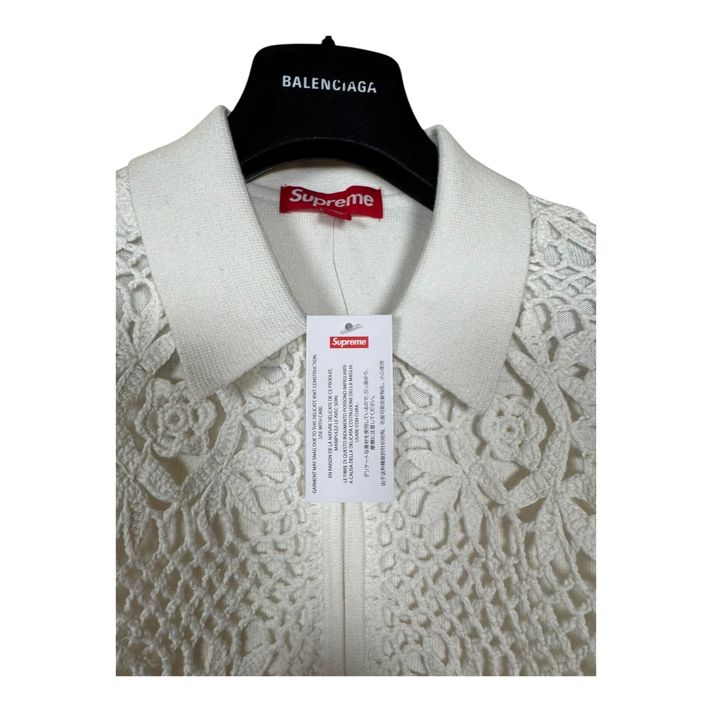 Supreme Crochet Zip Up Cardigan