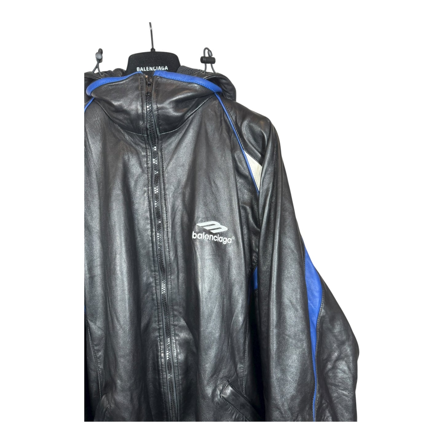 Balenciaga Leather 3B Tracksuit Jacket