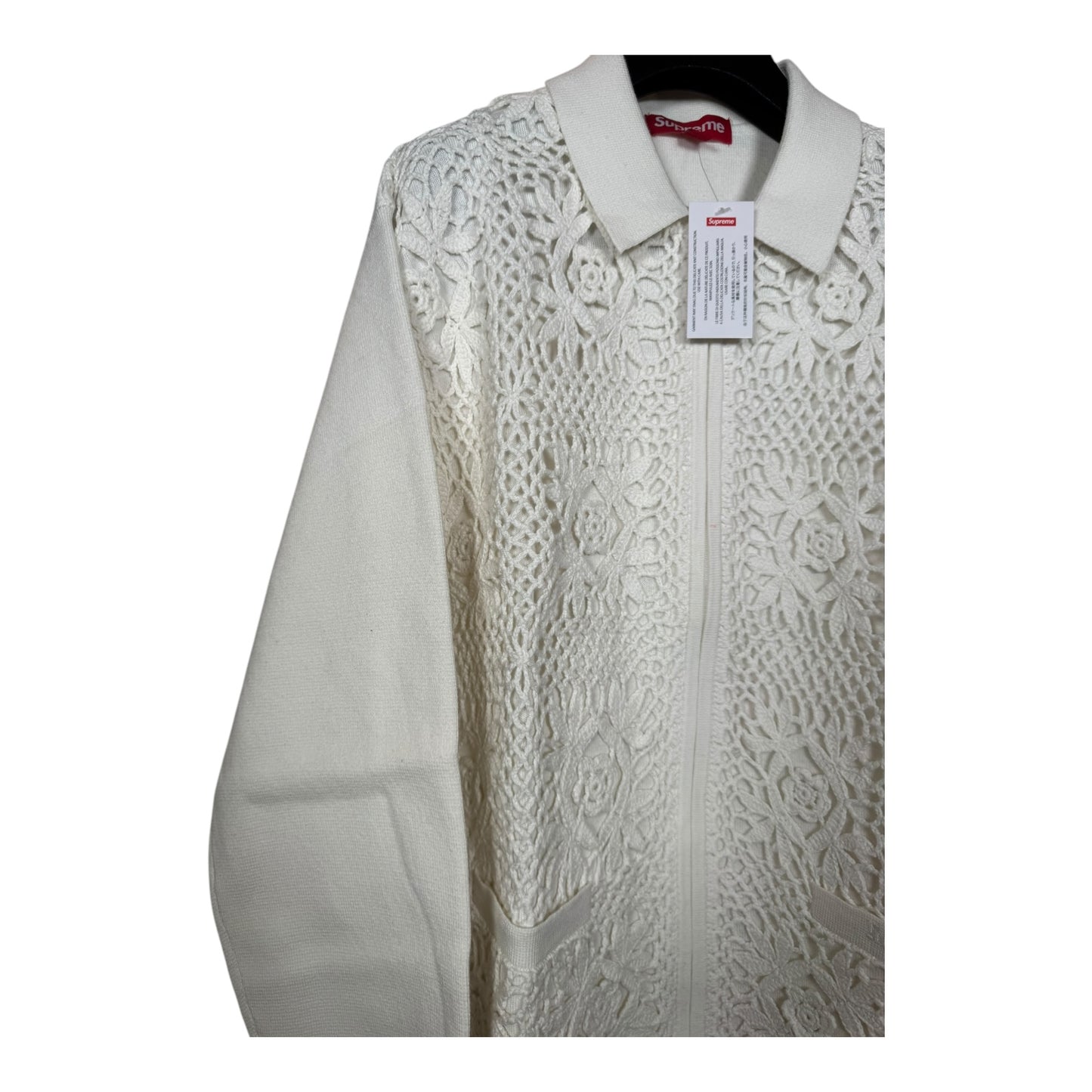 Supreme Crochet Zip Up Cardigan