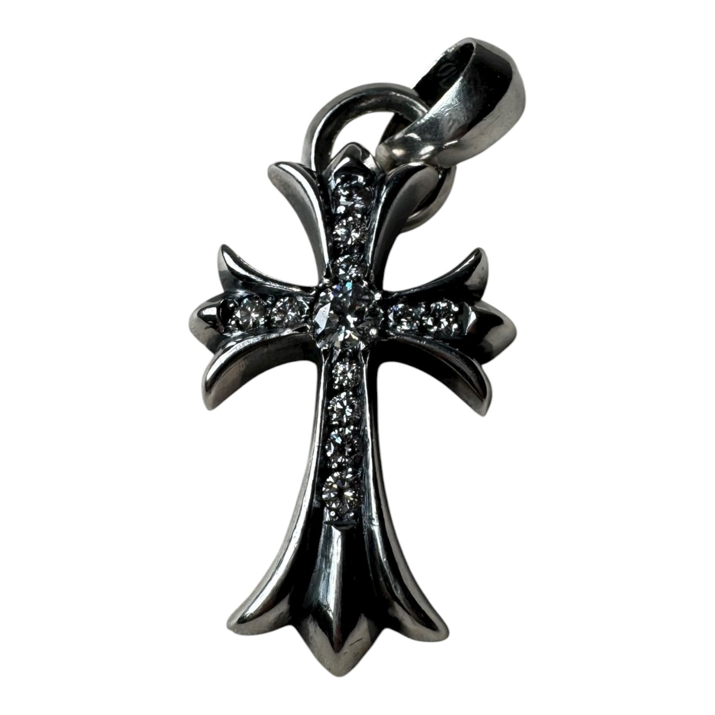 Chrome Hearts Pave CH Cross Pendant