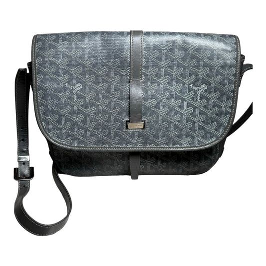 Goyard Belvedere Messenger MM Grey Crossbody Bag