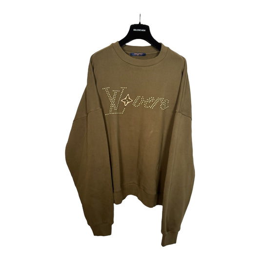 Louis Vuitton Studded Lovers Logo Crewneck
